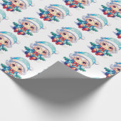 Little Girl Elf Xmas Magic Geschenkpapier (Ecke)