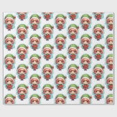 Little Girl Elf Xmas Magic Geschenkpapier (Flach)