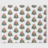 Little Girl Elf Xmas Magic Geschenkpapier (Flach)