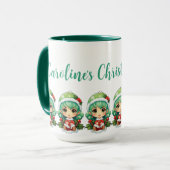 Little Girl Elf Xmas Magie individuell angepasst Tasse (Vorderseite Links)