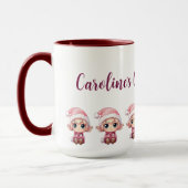 Little Girl Elf Xmas Magie individuell angepasst Tasse (Links)