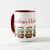 Little Girl Elf Xmas Magie individuell angepasst Tasse (Vorderseite Links)