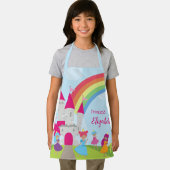 Little Girl Fairy Princess mit Regenbogen und Burg Schürze (Insitu)