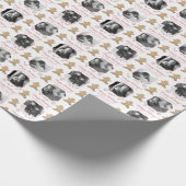 Little Girl Gingerbrett Rosa Foto Weihnachten Geschenkpapier (Ecke)