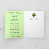 Little Girl, Grüner Hut, Kleeblätter, St Patrick's Karte (Innenseite)