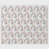 Little Girl Holding a Pet Bunny Geschenkpapier (Flach)