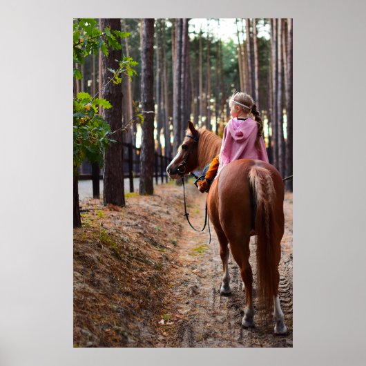 Little Girl Horseback Riding Poster (Vorne)