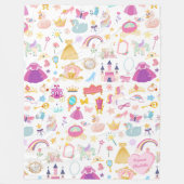 Little Girl Hübsch Princess Fairy Tale Muster Fleecedecke (Vorderseite)