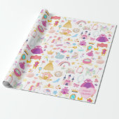 Little Girl Hübsch Princess Fairy Tale Muster Geschenkpapier (Ungerollt)