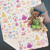 Little Girl Hübsch Princess Fairy Tale Muster Sherpadecke
