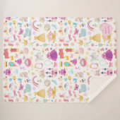 Little Girl Hübsch Princess Fairy Tale Muster Sherpadecke (Vorderseite (Horizontal))