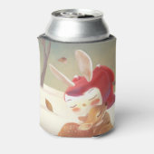 Little Girl Hugging Deer Dosenkühler (Kanne Rückseite)