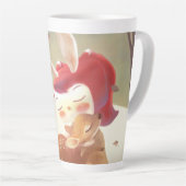 Little Girl Hugging Deer Milchtasse (Rechte Ecke)