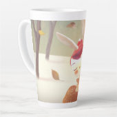 Little Girl Hugging Deer Milchtasse (Linke Ecke)