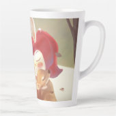 Little Girl Hugging Deer Milchtasse (Rechts)