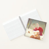 Little Girl Hugging Deer Notizblock (Innenseite)