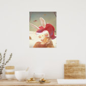 Little Girl Hugging Deer Poster (Küche)