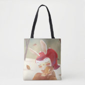 Little Girl Hugging Deer Tasche (Vorderseite)