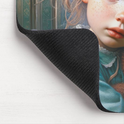 Little Girl Hugging Teddy Bear Mousepad (Ecke)