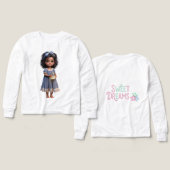 Little Girl in a Blue Nightgown mit Glühwürmchen (Design Vorderseite & Rückseite)