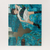 Little Girl in einem blauen Sessel von Mary Cassat Puzzle (Vertikal)