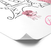 Little Girl in Paris mit Poodle Poster (Ecke)