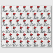 Little Girl In Red Hat Walking Her Dog Geschenkpapier (Flach)