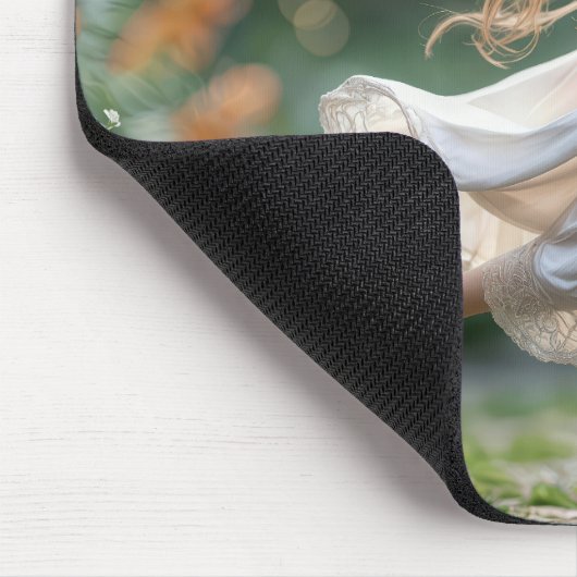 Little Girl jagt Schmetterlinge Mousepad (Ecke)