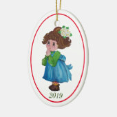 Little Girl Keramik Ornament (Links)