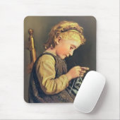 Little Girl Knitting Mousepad (Mit Mouse)