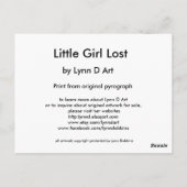 Little Girl Lost Postkarte (Rückseite)