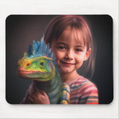 Little Girl mit ihrer Lizard Mousepad (Vorne)