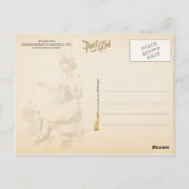 Little Girl Nähen Postkarte (Rückseite)