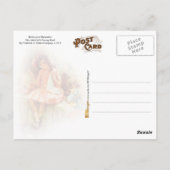 Little Girl Nähen Postkarte (Rückseite)