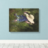 Little Girl on Swing Leinwanddruck (Insitu (Holzboden))