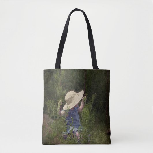 Little Girl on Swing Tasche (Vorderseite)