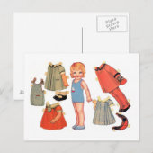 Little Girl Paper Doll Postkarten (Vorne/Hinten)