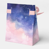 Little Girl Pink und Navy Wasserfarbe Twinkle Star Geschenkschachtel (Rückseite)