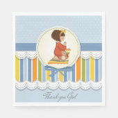 Little Girl Praying Paper Napkins Serviette (Vorderseite)