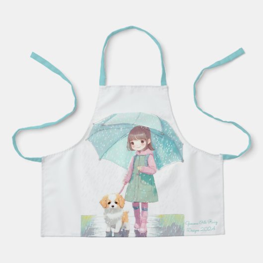 Little Girl Regentag Schürze (Vorderseite)