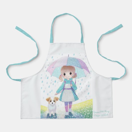 Little Girl Regentag Schürze (Vorderseite)