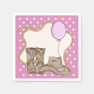 Little Girl Rodeo Geburtstagsparty Napkin Serviette