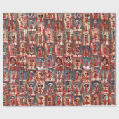 Little Girl Santa Helper Geschenkpapier (Flach)