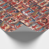 Little Girl Santa Helper Geschenkpapier (Ecke)