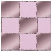 Little Girl Silk Pink Lila Square Pattern Quilt Stoff (Nahaufnahme)