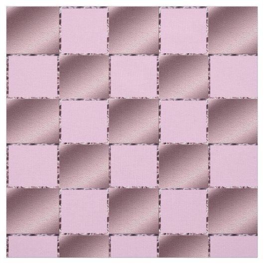 Little Girl Silk Pink Lila Square Pattern Quilt Stoff (Muster)