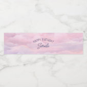 Little Girl Stars Jüdisches Foto zum Geburtstag Wasserflaschenetikett (Einzelnes Label)