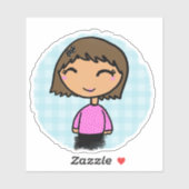 Little Girl Sticker (Blatt)