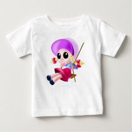 Little Girl Swinging Baby T-Shirt