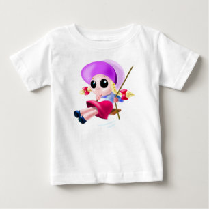 Little Girl Swinging Baby T-Shirt